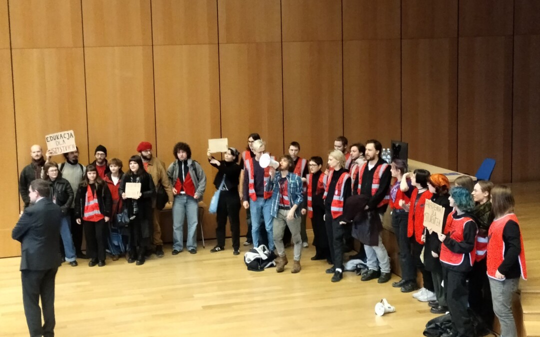 Studenci protestują na Dniu Otwartym UJ